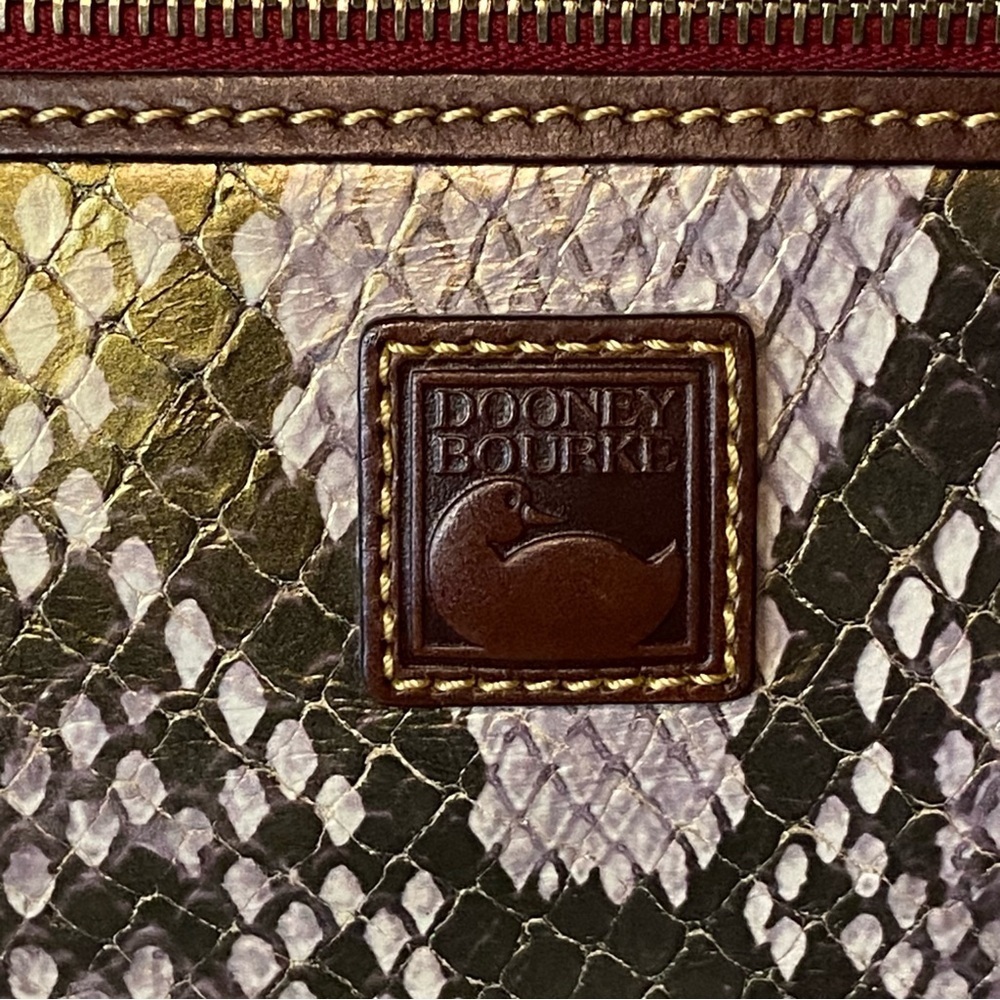 Dooney & Bourke / Python Reptile Metallic Hobo Sh… - image 3